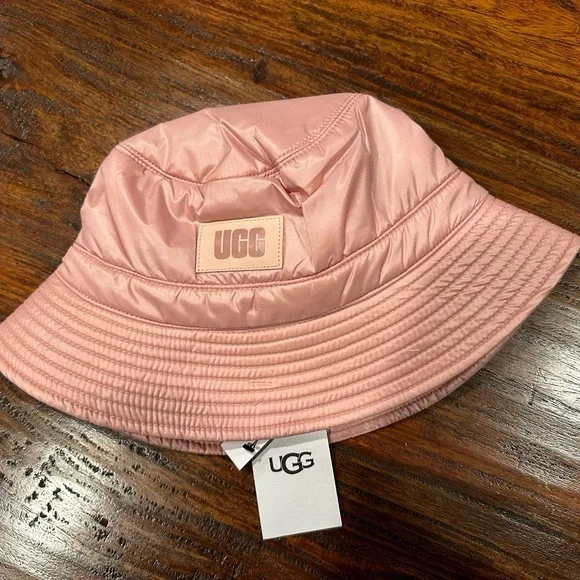NWT UGG Pink Cloud Fabric Bucket Hat Water-Resistant OS - Picture 6 of 11